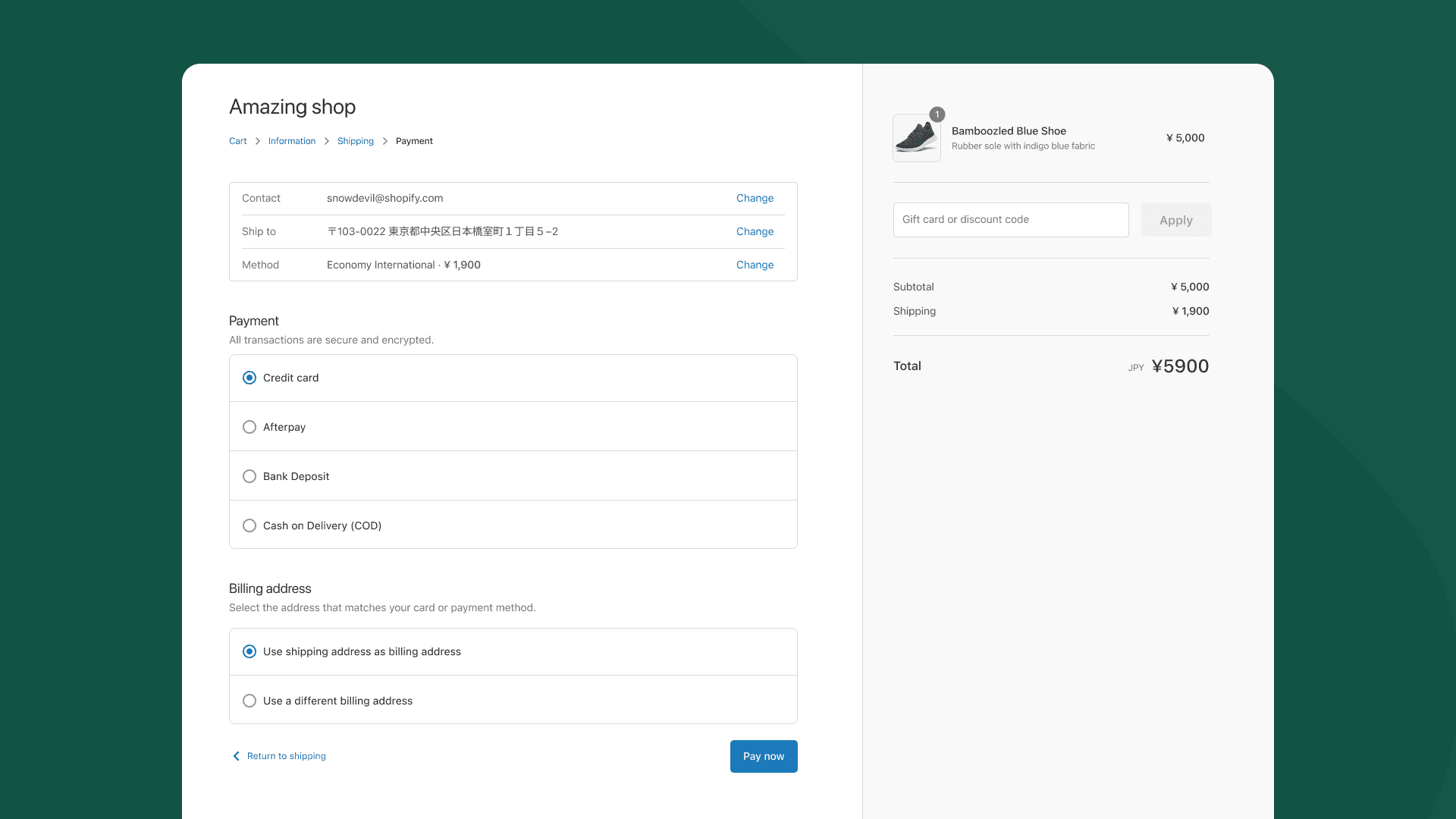 Shopify multi-currency checkout exploration
